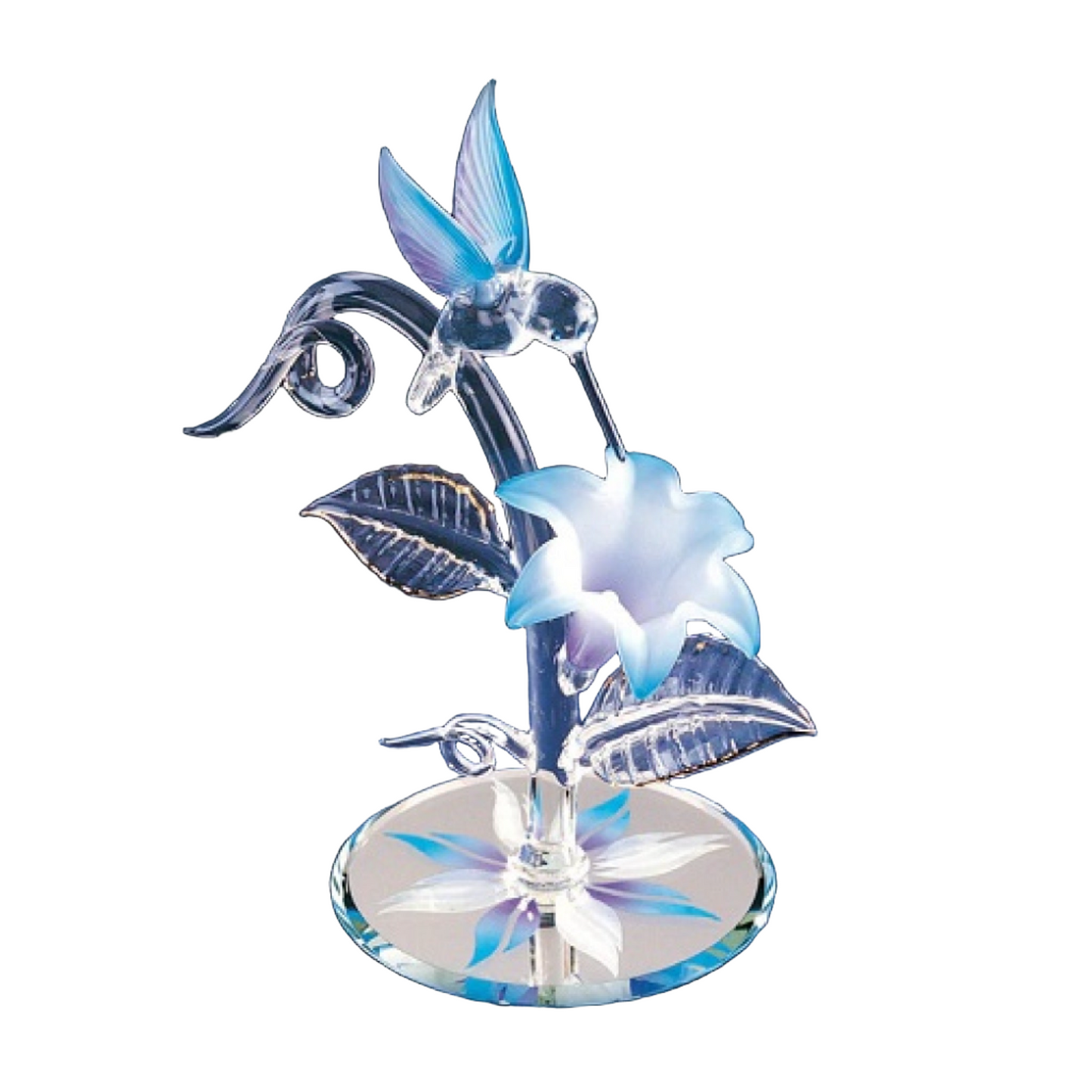 Glass Baron Floral Medium Blue