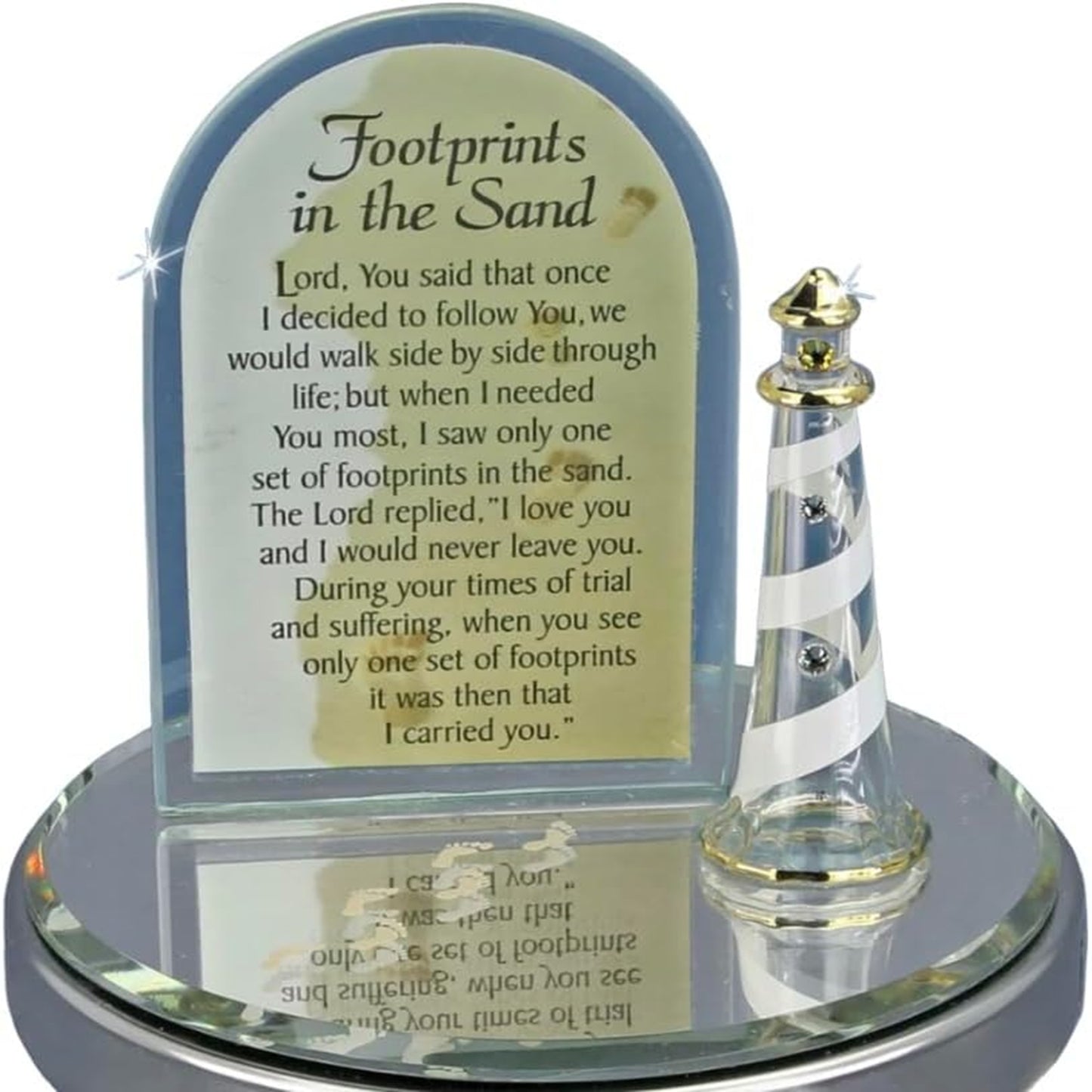 Glass Baron Footprints in the Sand Candle Holder
