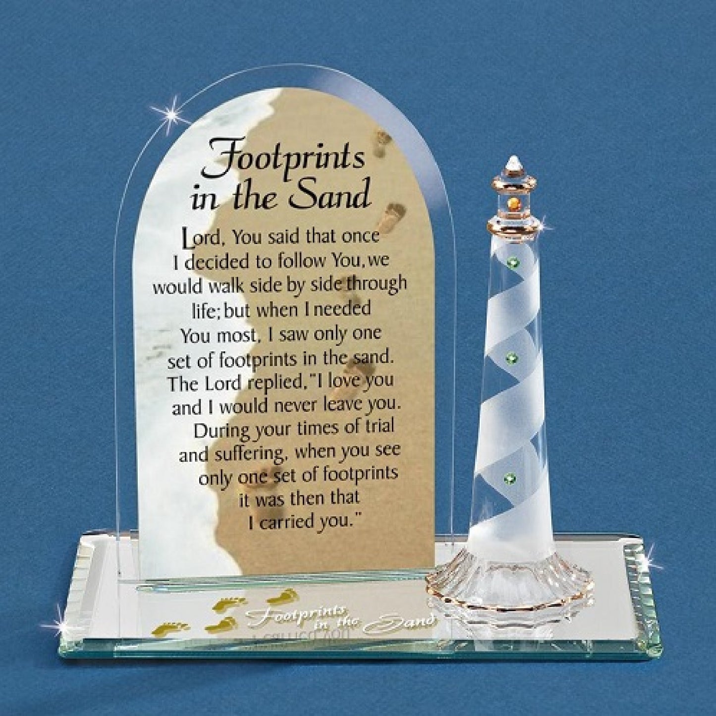 Glass Baron Footprints in the Sand Figurine