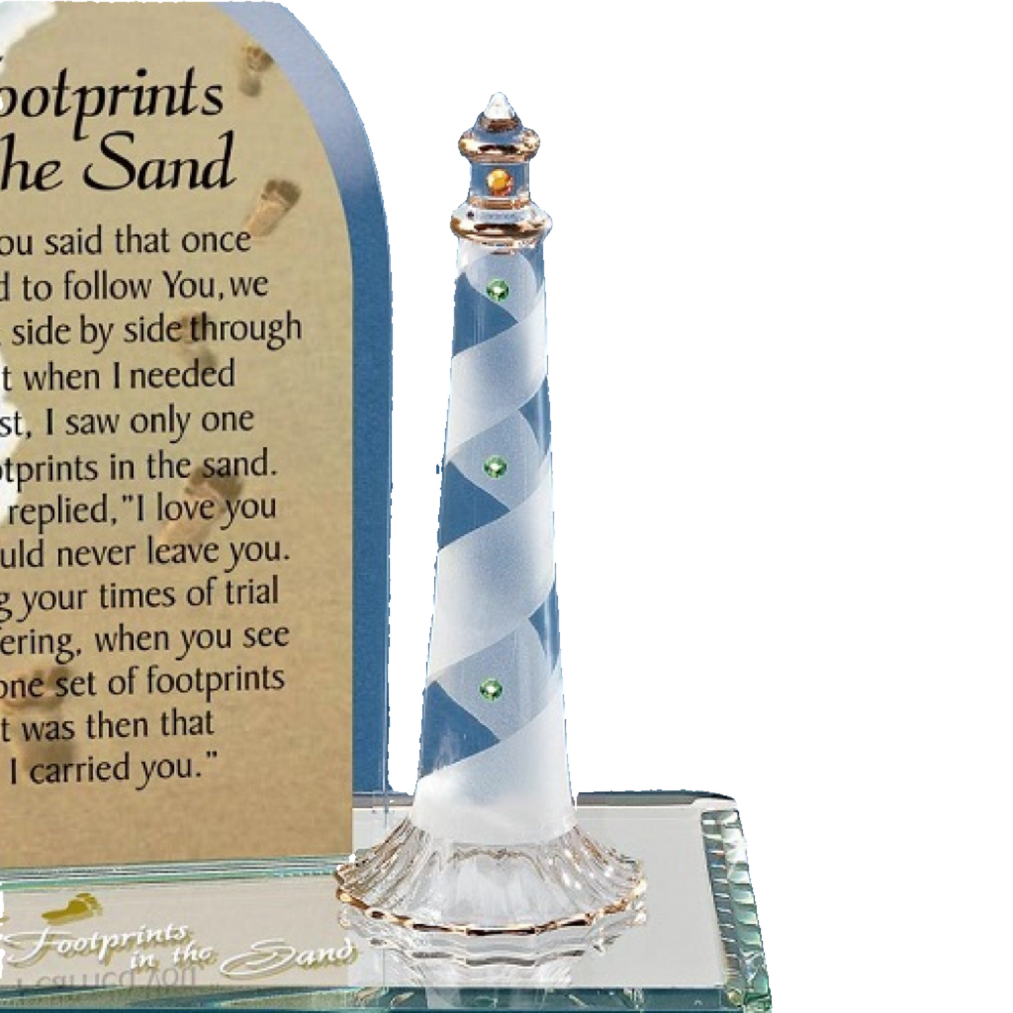 Glass Baron Footprints in the Sand Figurine