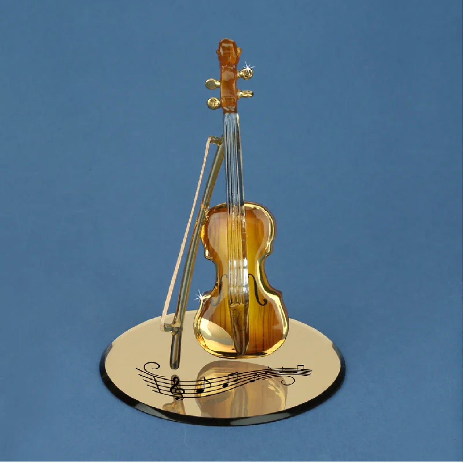 Glass Baron Gold Violin Figurine