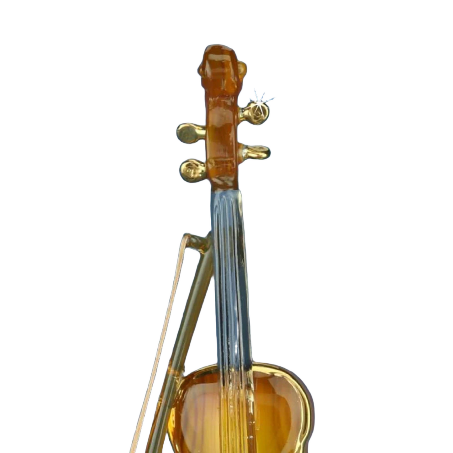 Glass Baron Gold Violin Figurine