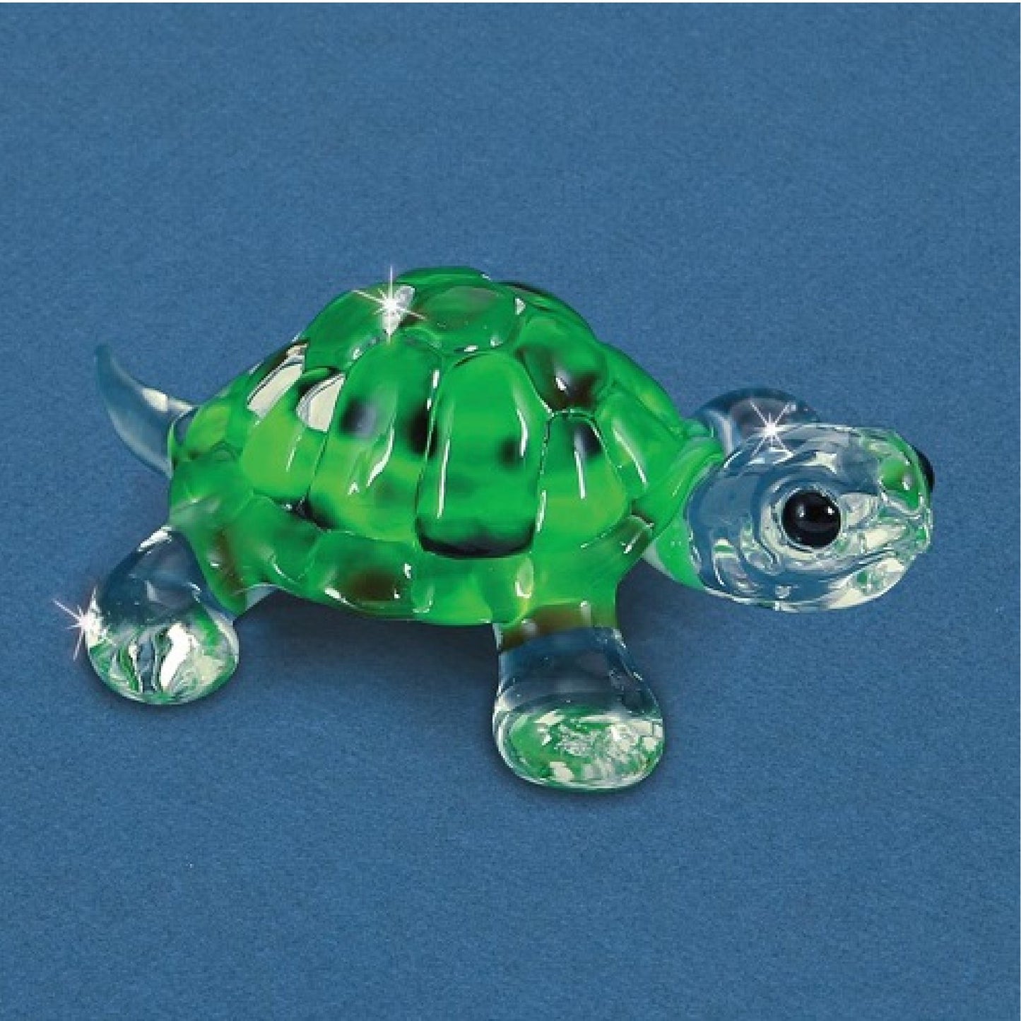 Glass Baron Green Turtle Figurine