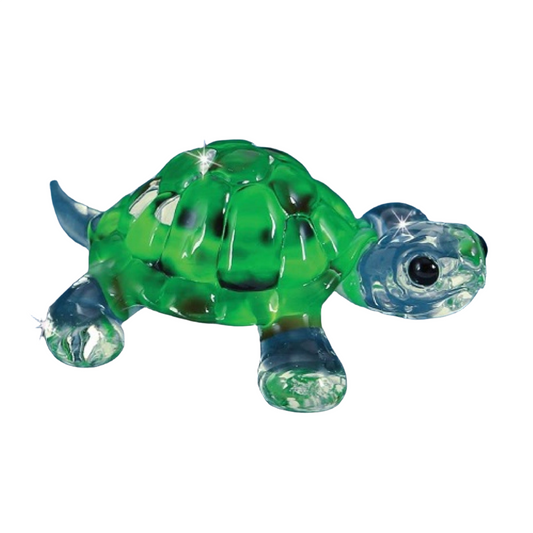 Glass Baron Green Turtle Figurine