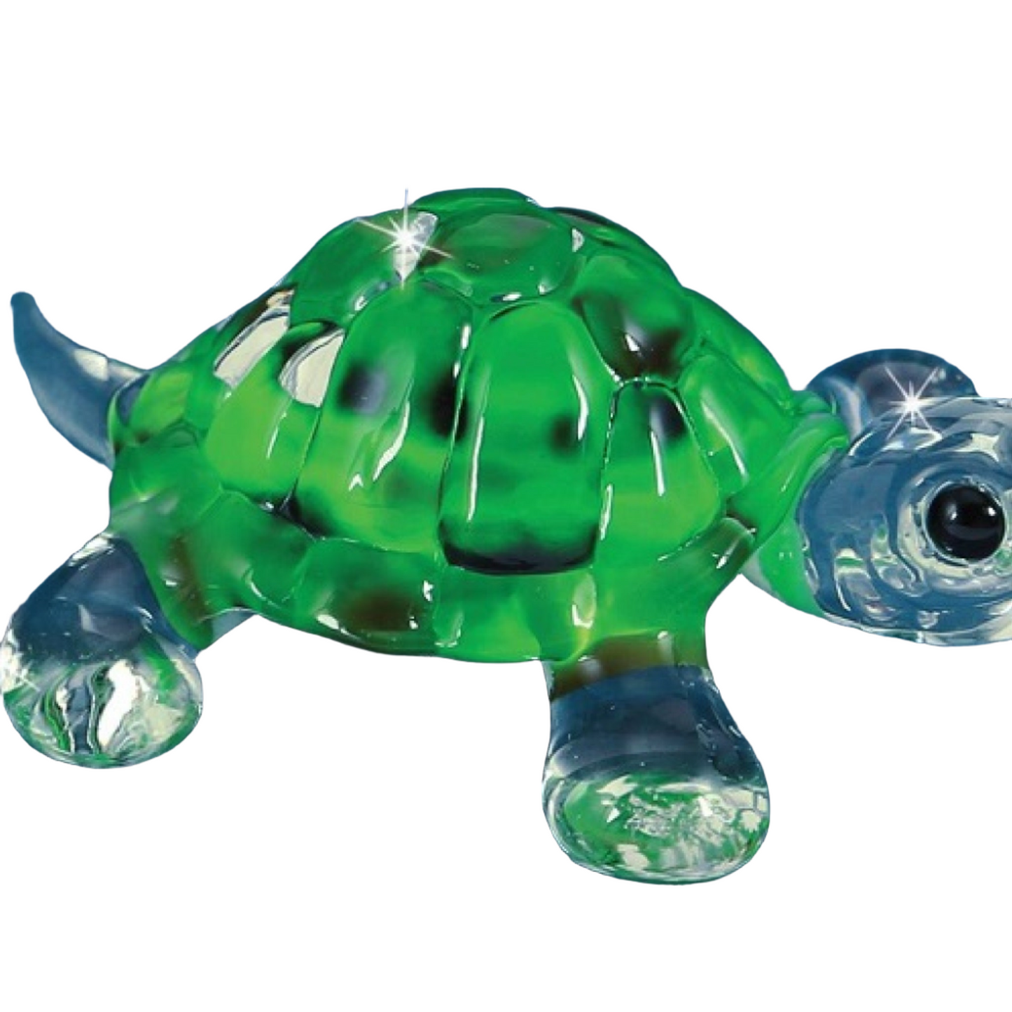 Glass Baron Green Turtle Figurine