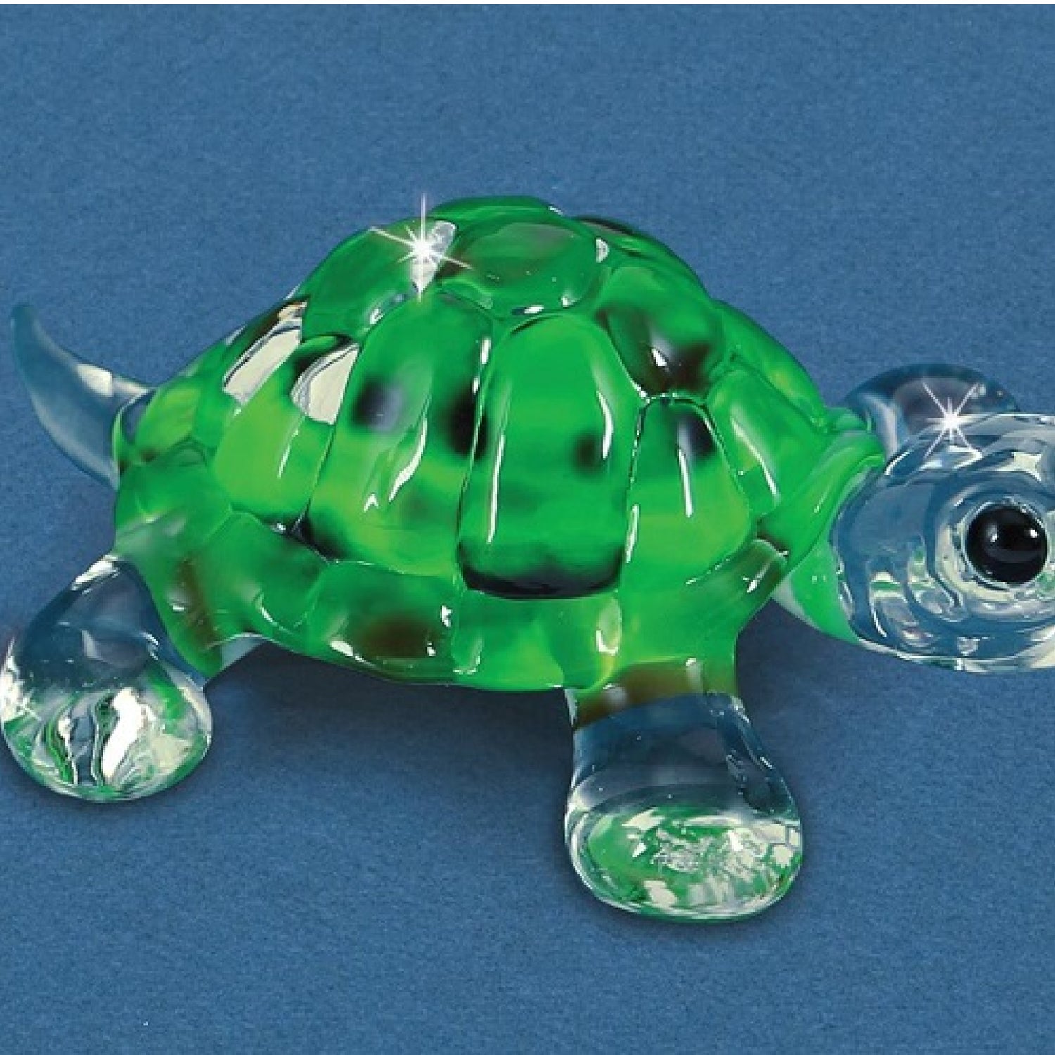 Glass Baron Green Turtle Figurine