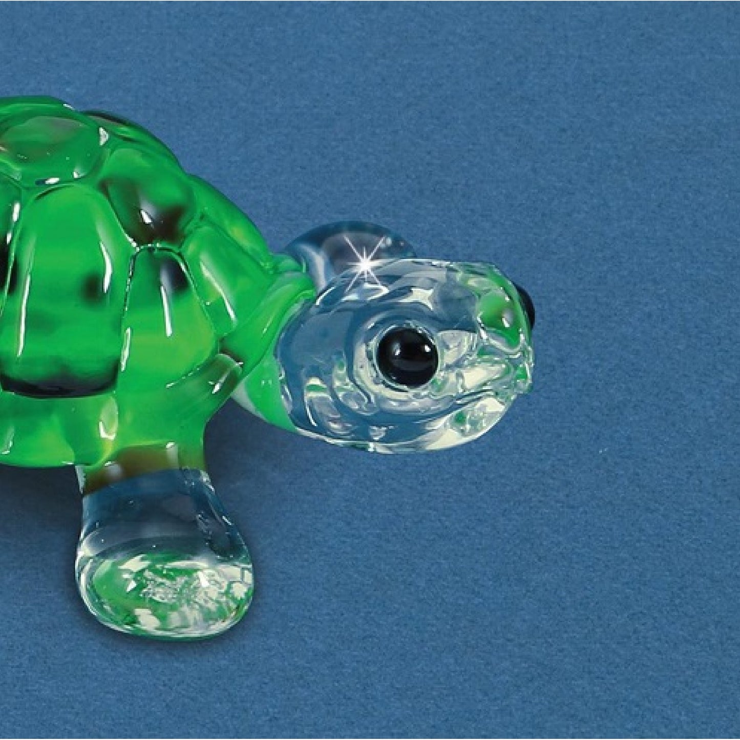 Glass Baron Green Turtle Figurine