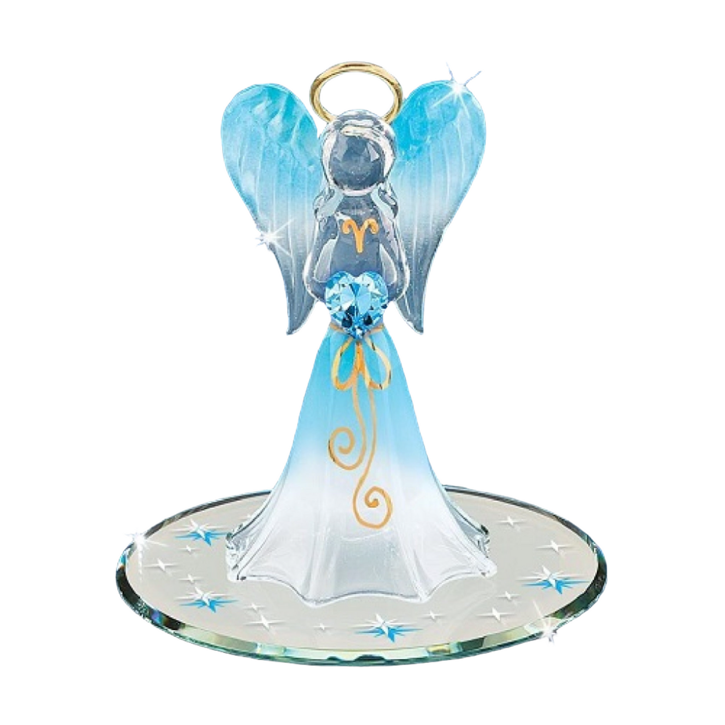 Glass Baron Heavenly Blue Angel Figurine