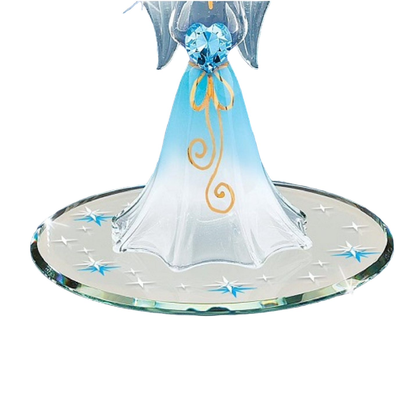 Glass Baron Heavenly Blue Angel Figurine