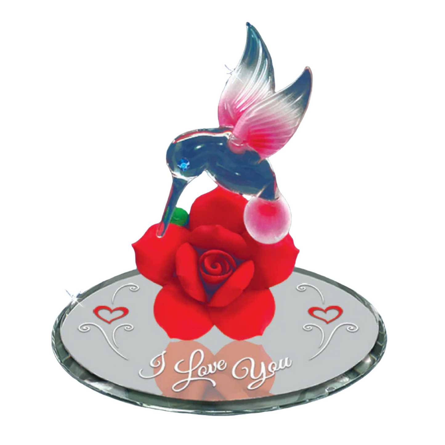 Glass Baron Hummingbird "I Love You"