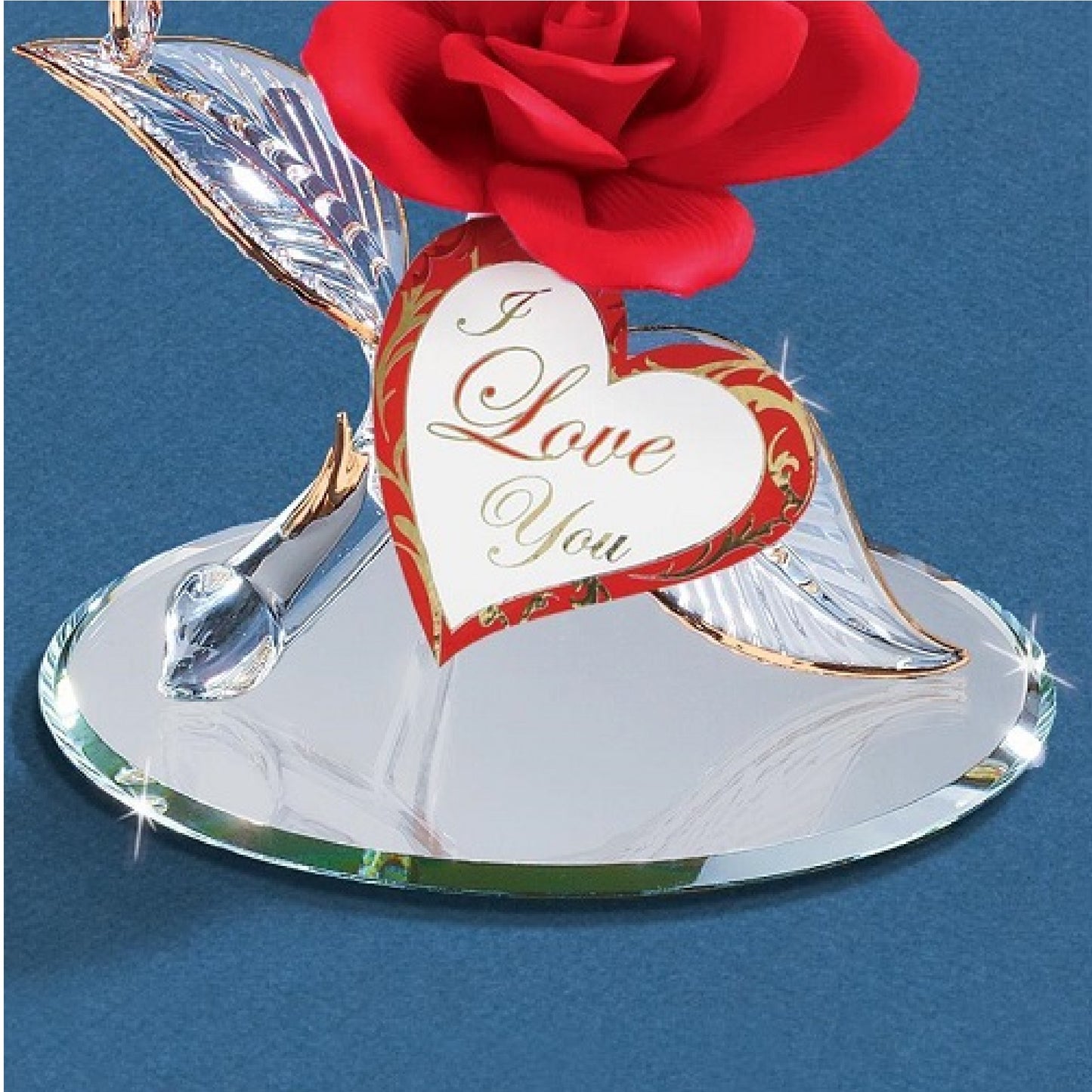 Glass Baron Hummingbird "I Love You" Rose