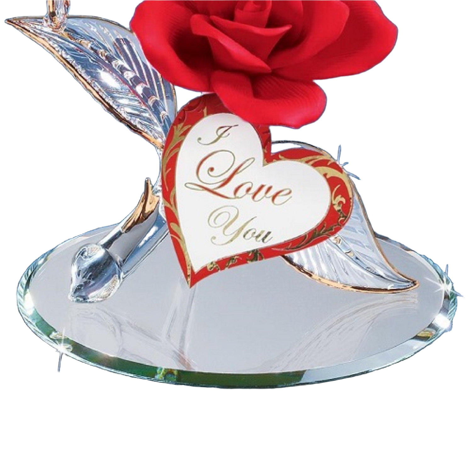 Glass Baron Hummingbird "I Love You" Rose