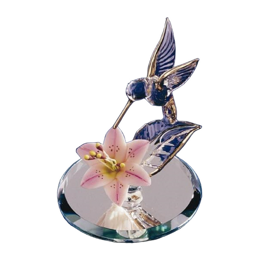 Glass Baron Hummingbird with Flower