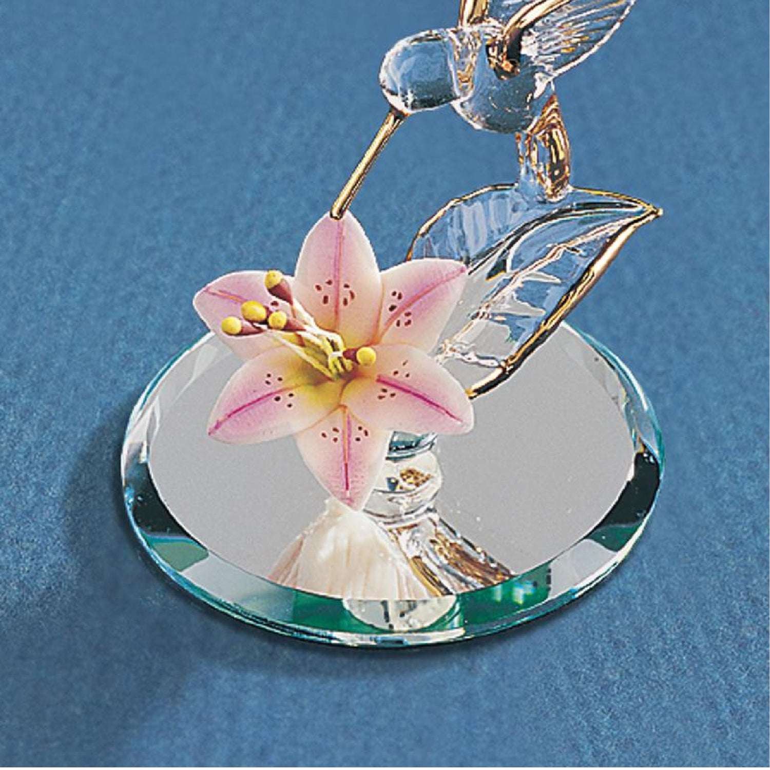 Glass Baron Hummingbird with Flower