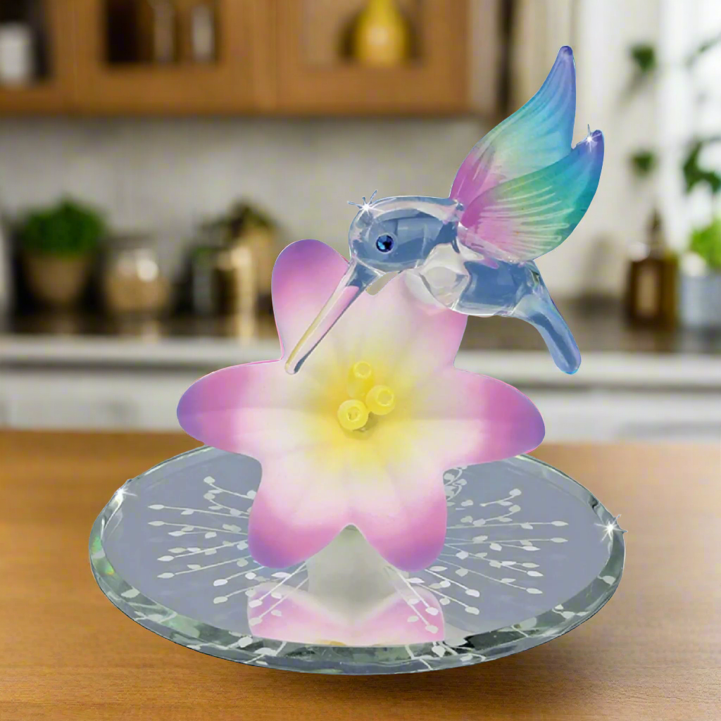 Glass Baron Hummingbird with Lavender Lily