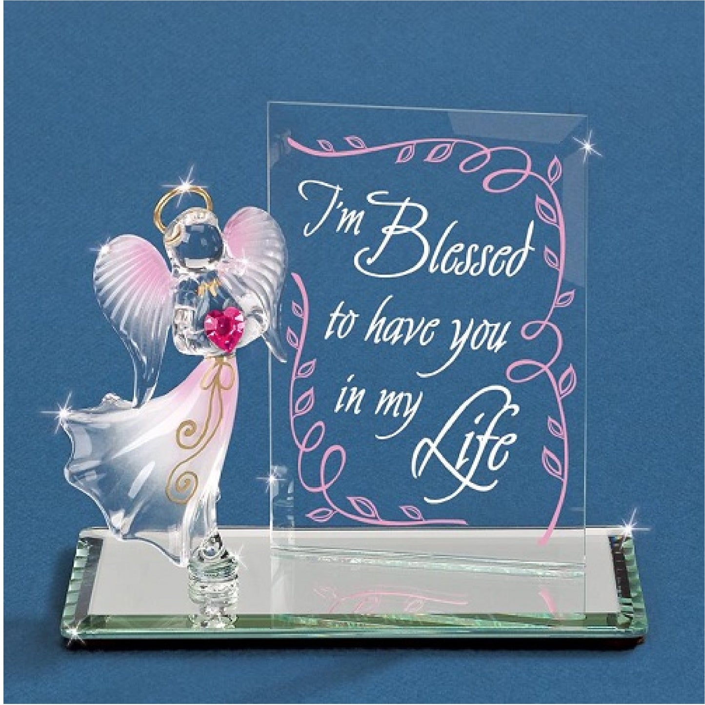 Glass Baron "I'm Blessed" Angel Figurine