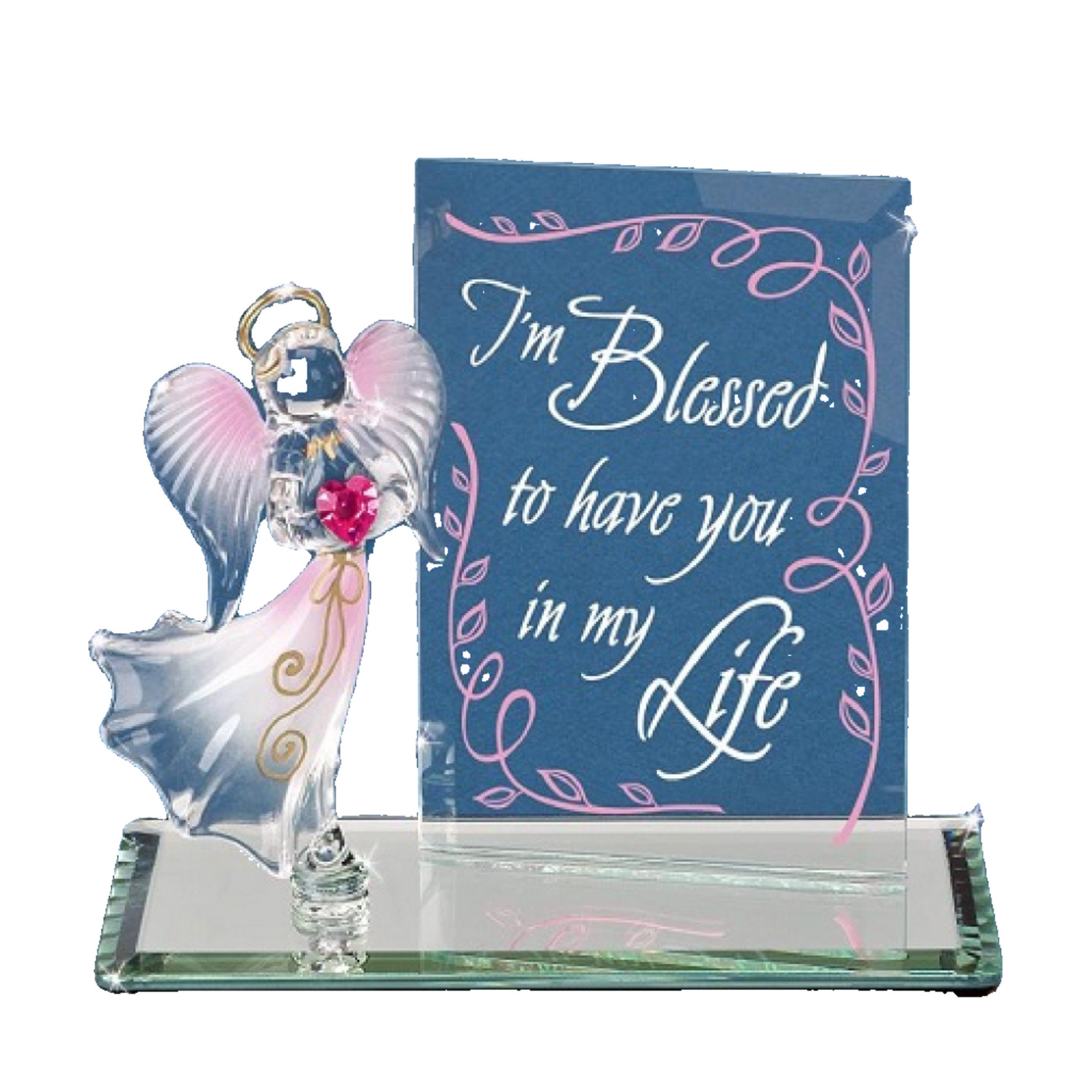 Glass Baron "I'm Blessed" Angel Figurine