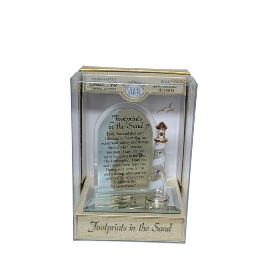 Glass Baron Keepsake Box Footprints In The Sand