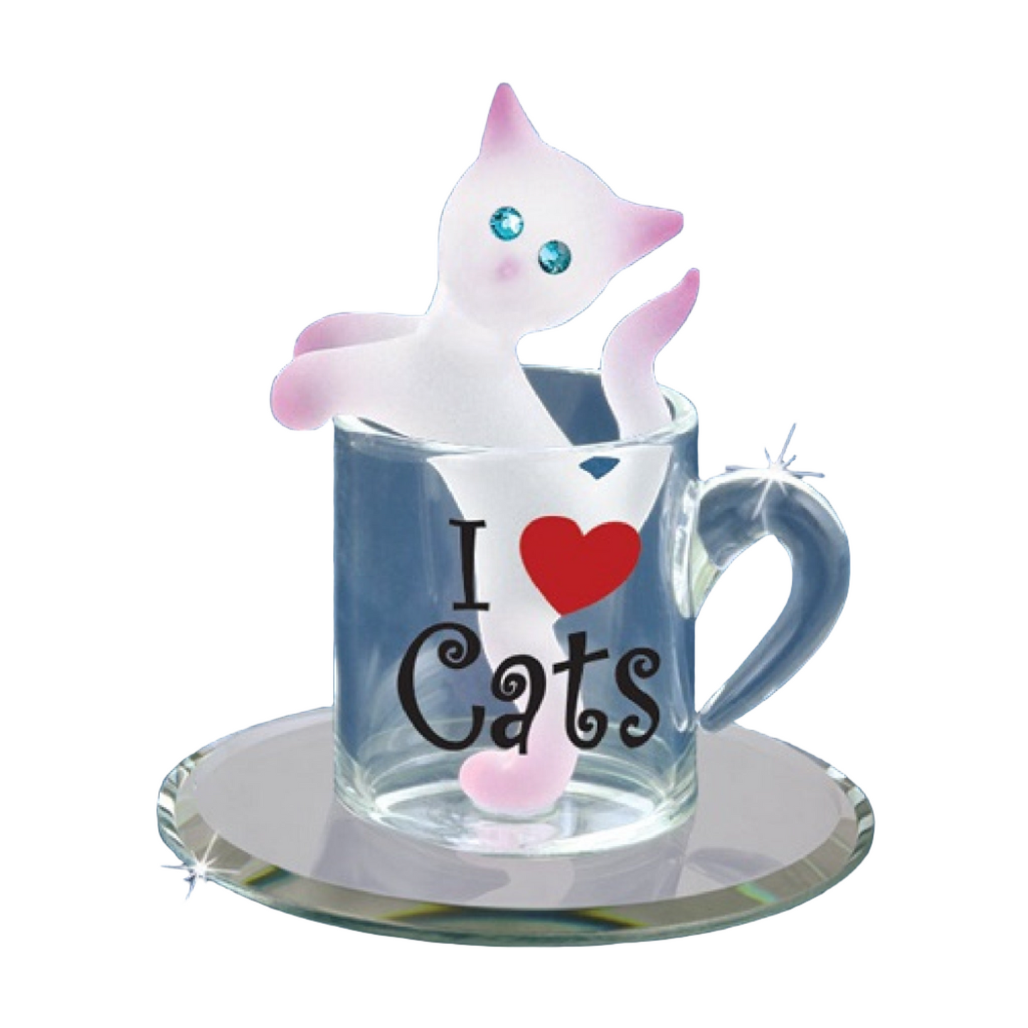 Glass Baron Kitty Cup Figurine