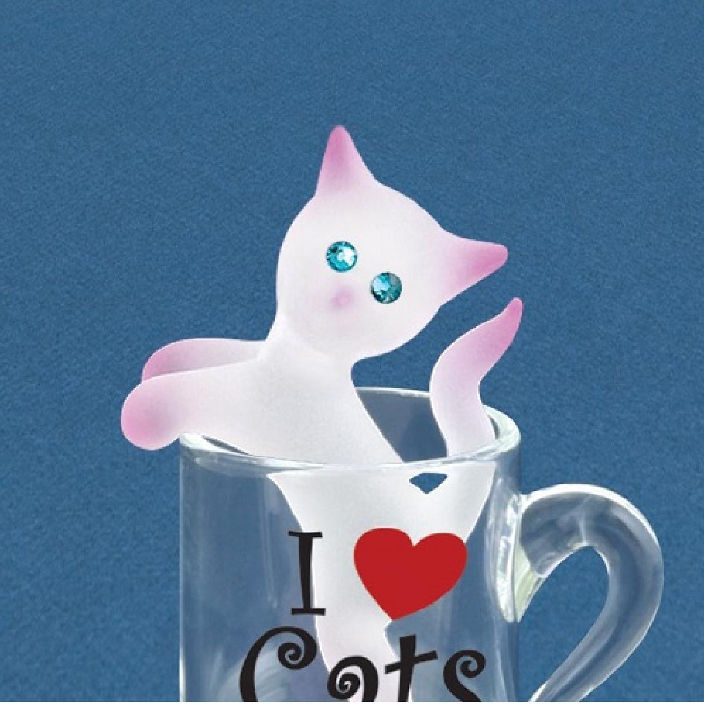 Glass Baron Kitty Cup Figurine