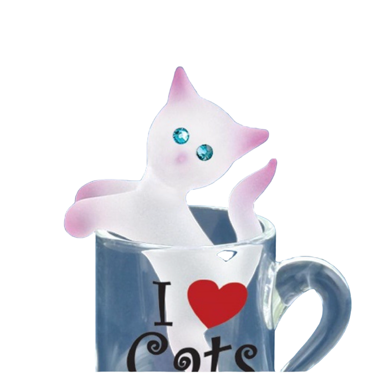 Glass Baron Kitty Cup Figurine