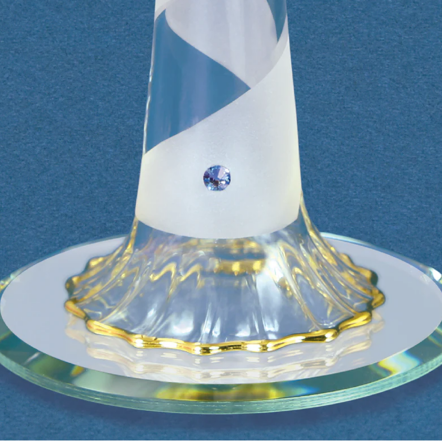 Glass Baron Lighthouse Blue Crystals