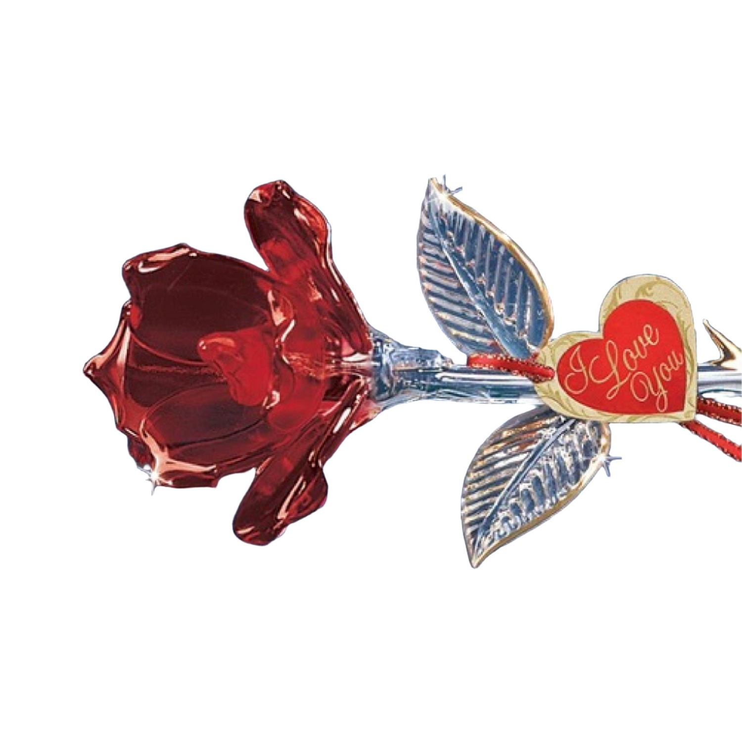 Glass Baron Long Stem Red Rose