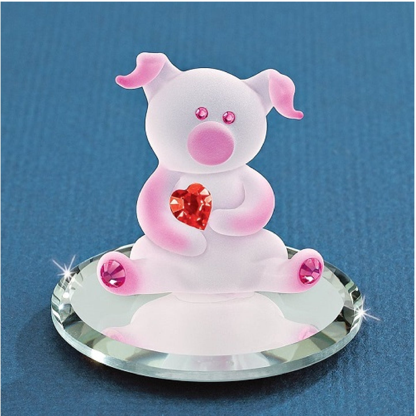 Glass Baron Loveable Pig Figurine