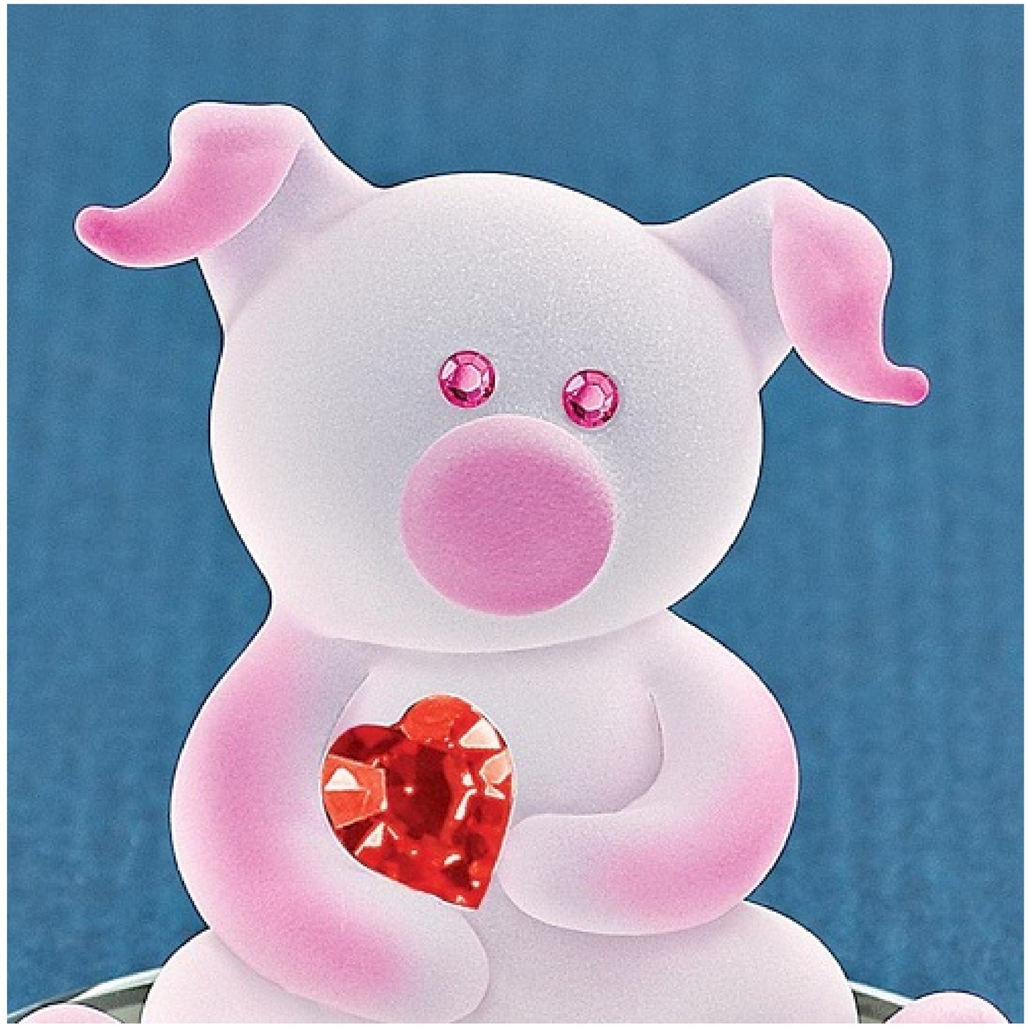 Glass Baron Loveable Pig Figurine