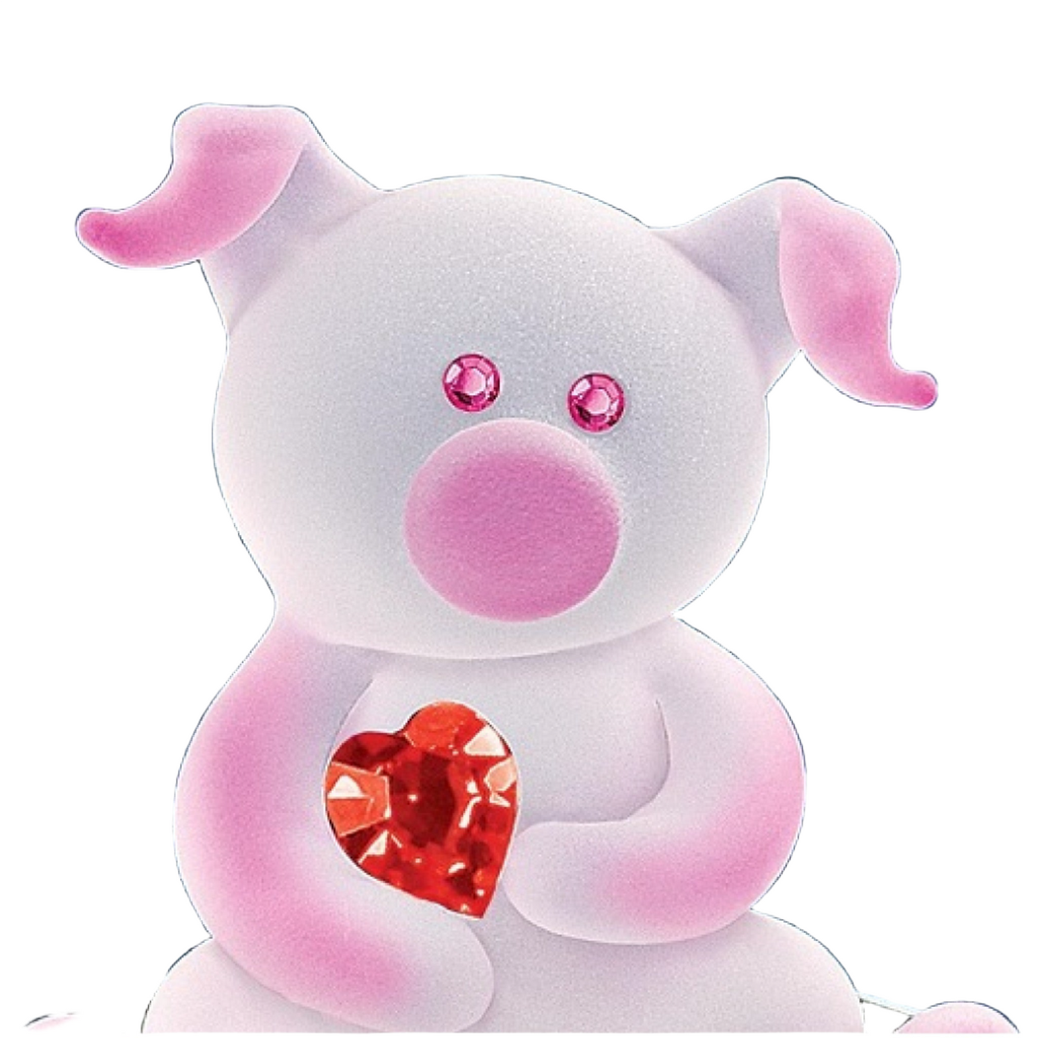 Glass Baron Loveable Pig Figurine