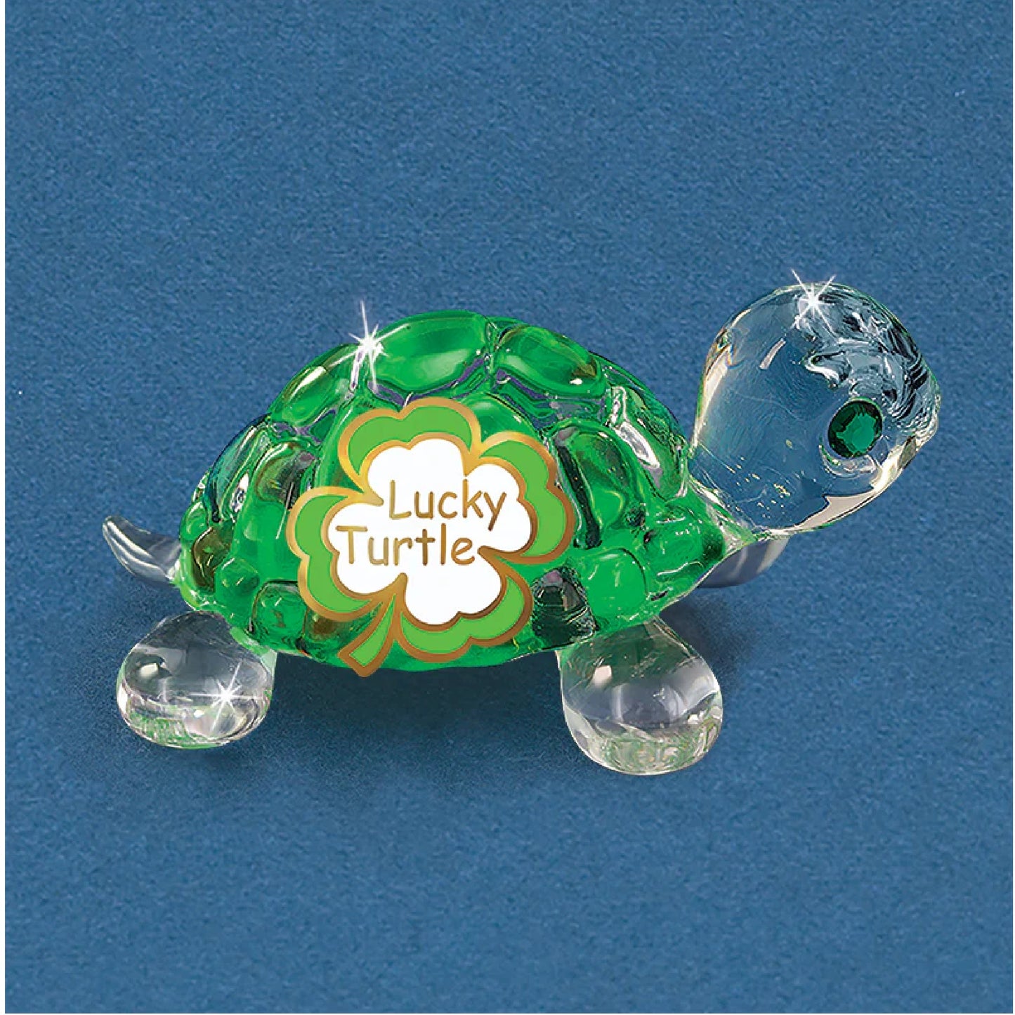 Glass Baron Lucky Green Turtle