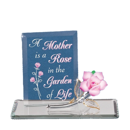 Glass Baron Mom Garden Of Life Pink Rose