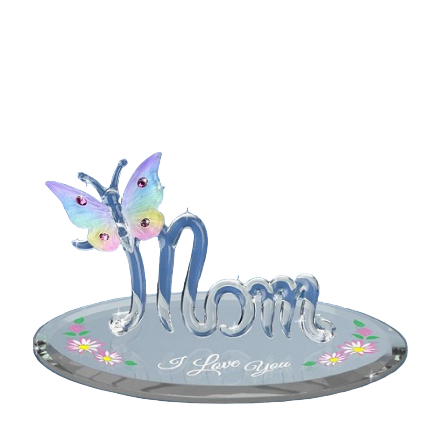 Glass Baron Mom with Butterfly "I Love You"