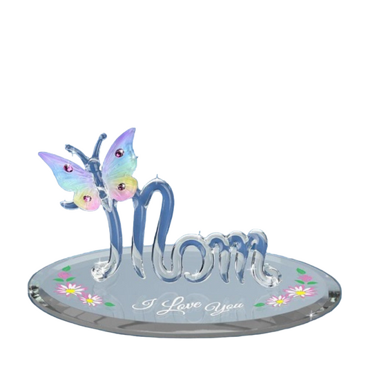 Glass Baron Mom with Butterfly "I Love You"