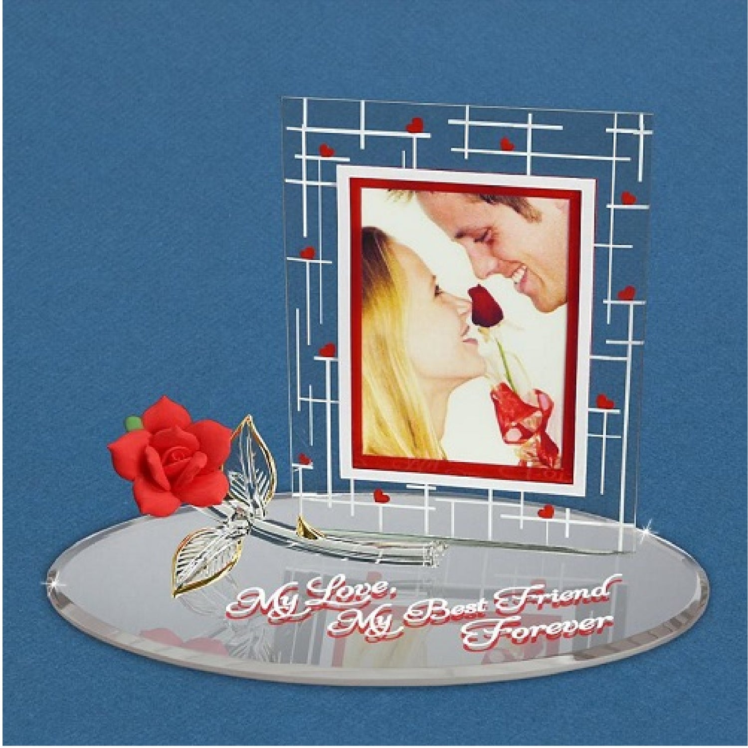 Glass Baron "My Love, Best Friend" Photo Holder