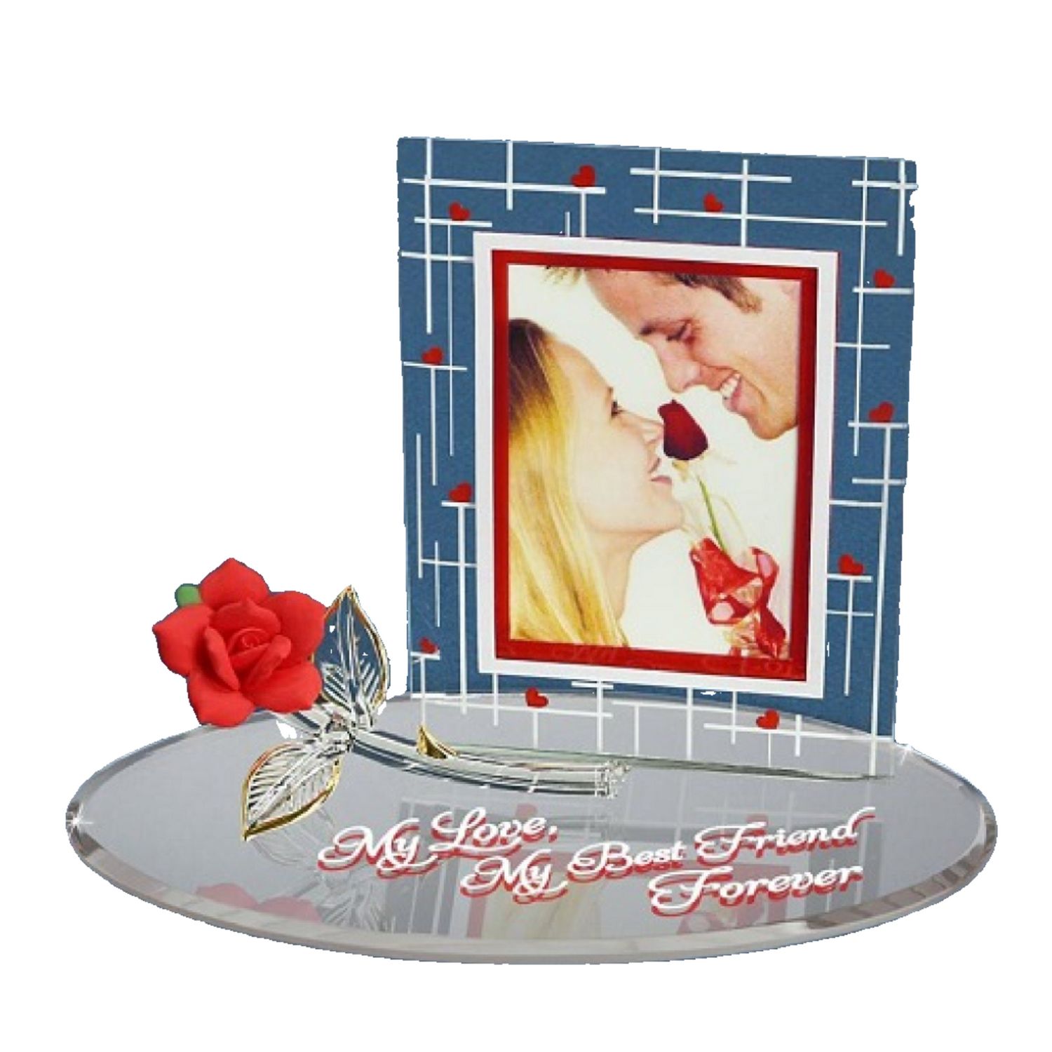 Glass Baron "My Love, Best Friend" Photo Holder