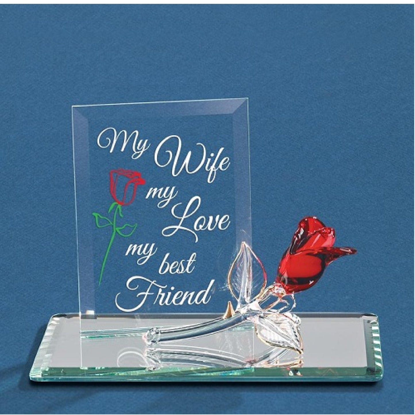 Glass Baron My Wife, My Best Friend Plaque