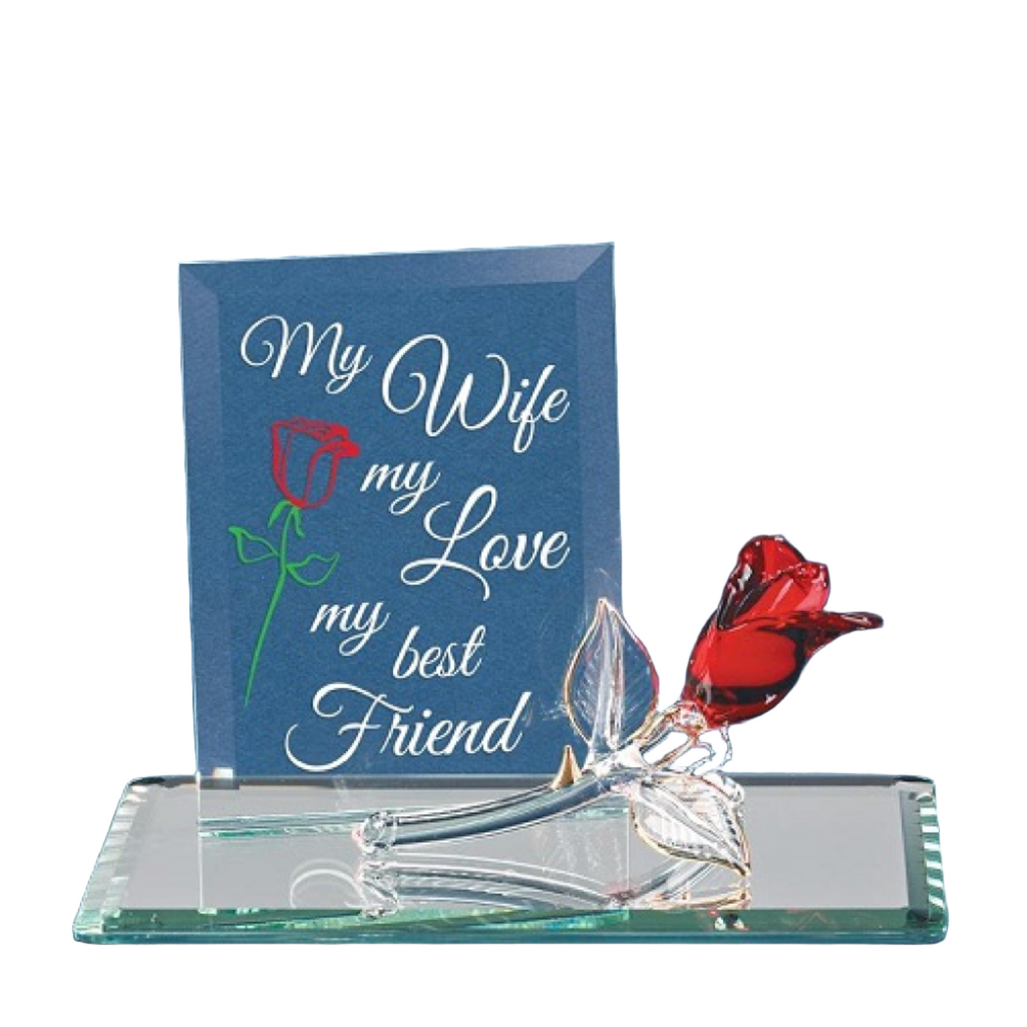 Glass Baron My Wife, My Best Friend Plaque