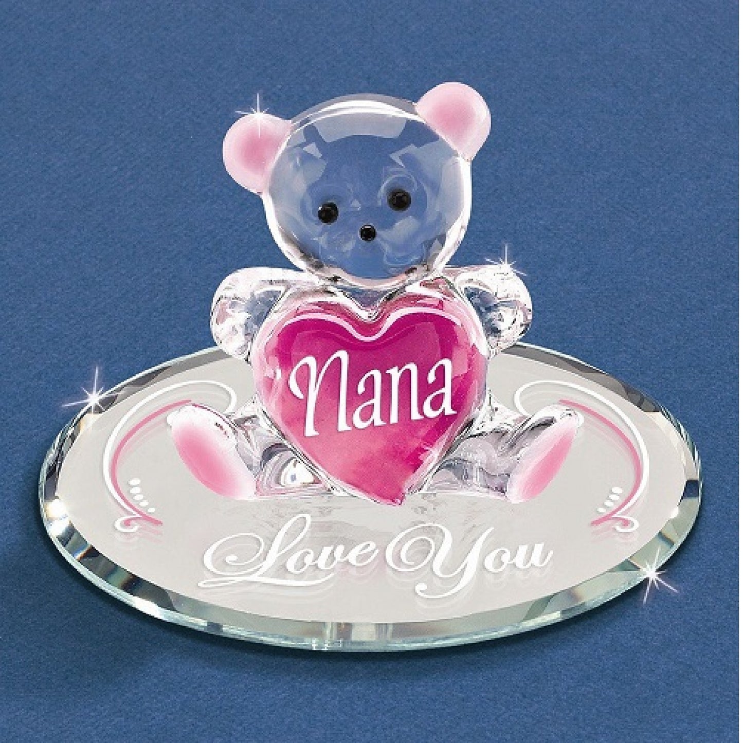 Glass Baron "Nana, I Love You" Bear Pink