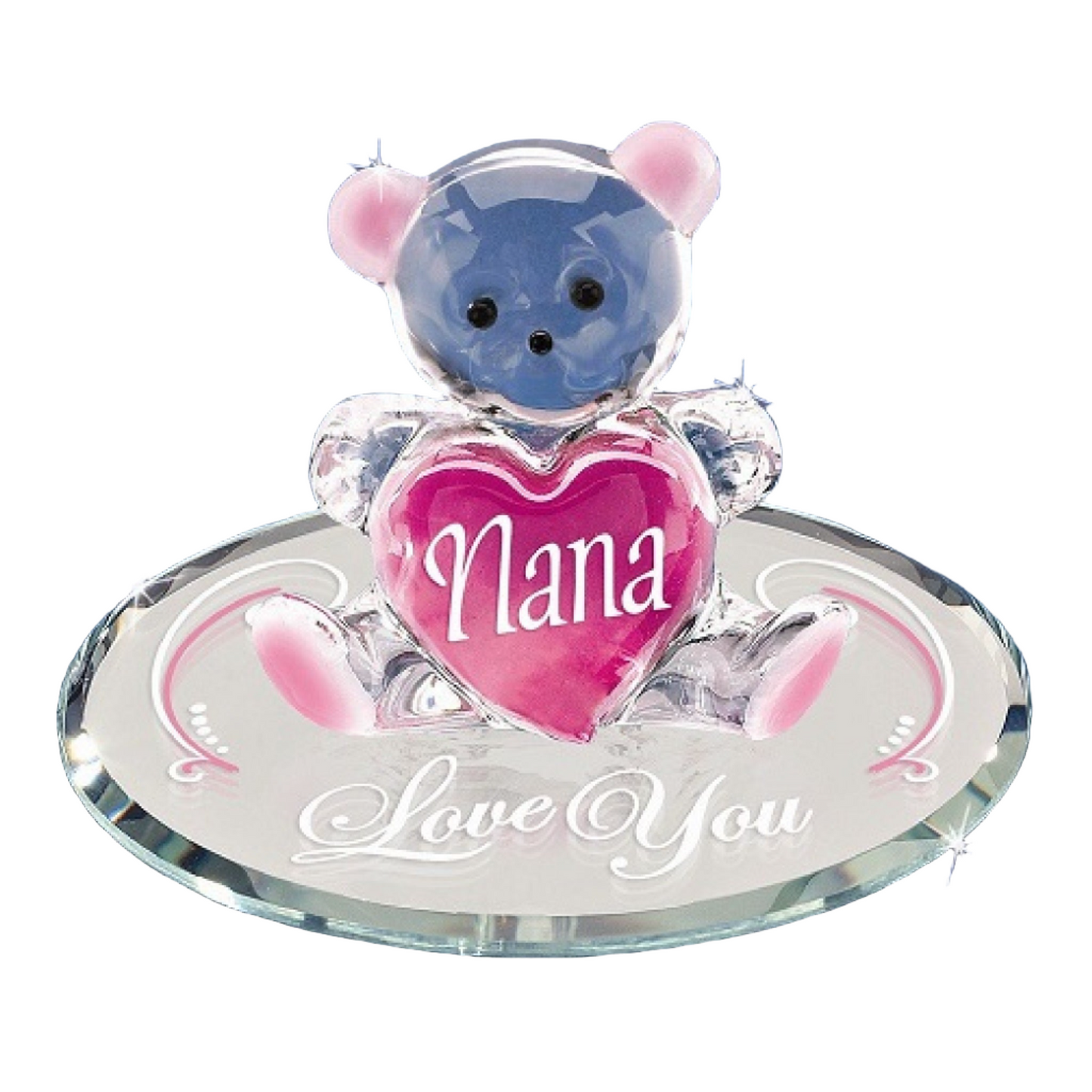 Glass Baron "Nana, I Love You" Bear Pink