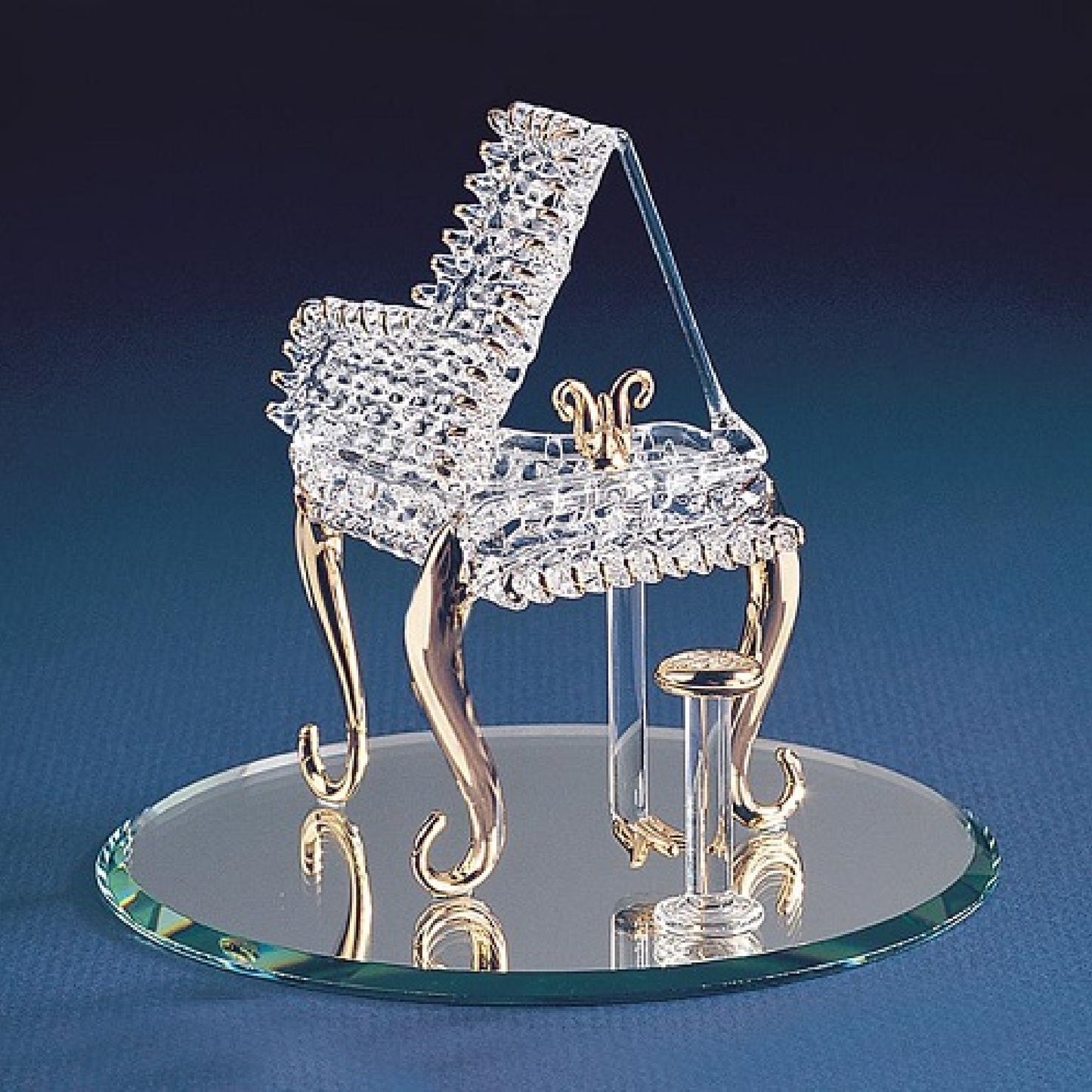 Glass Baron Piano Figurine