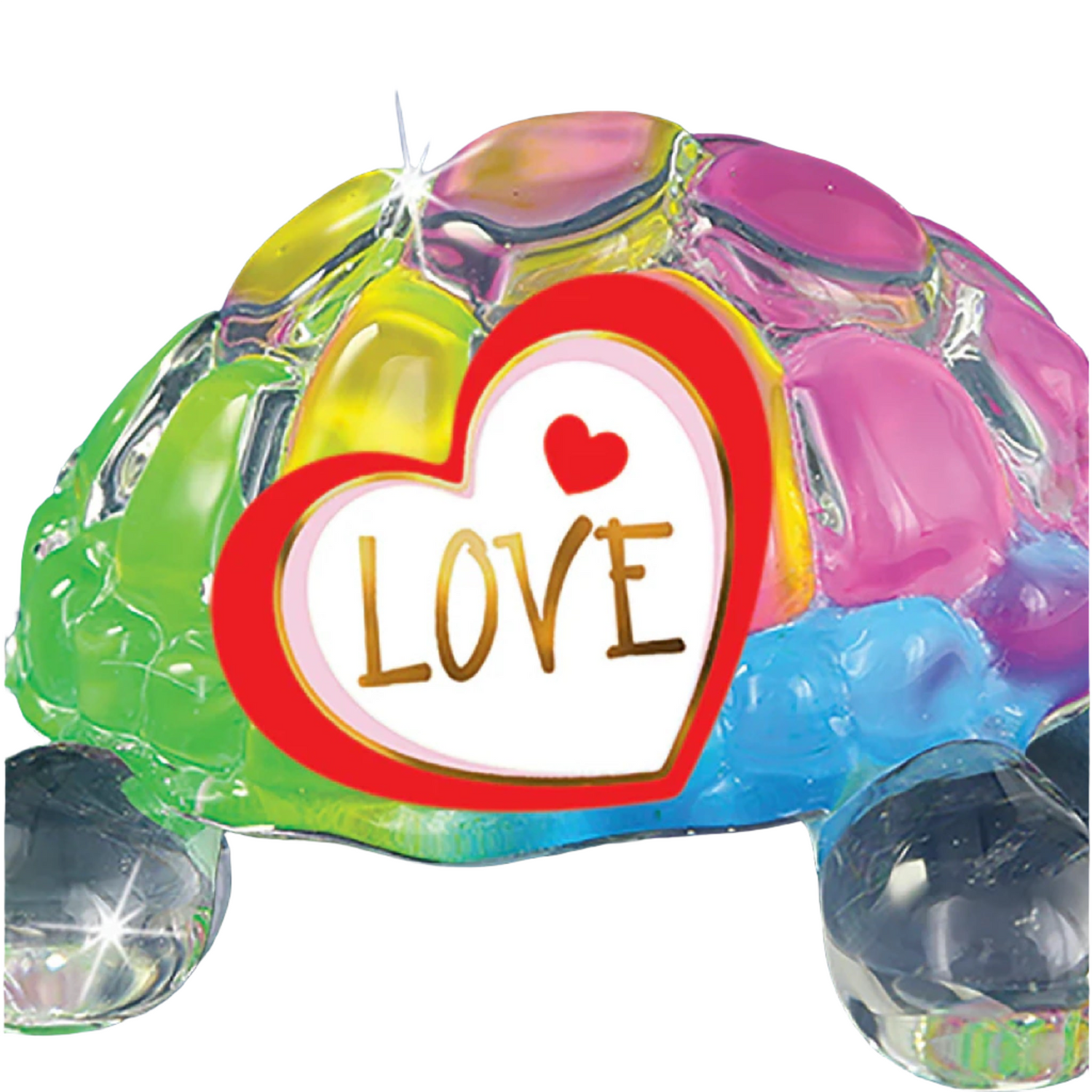 Glass Baron Rainbow Turtle "Love"