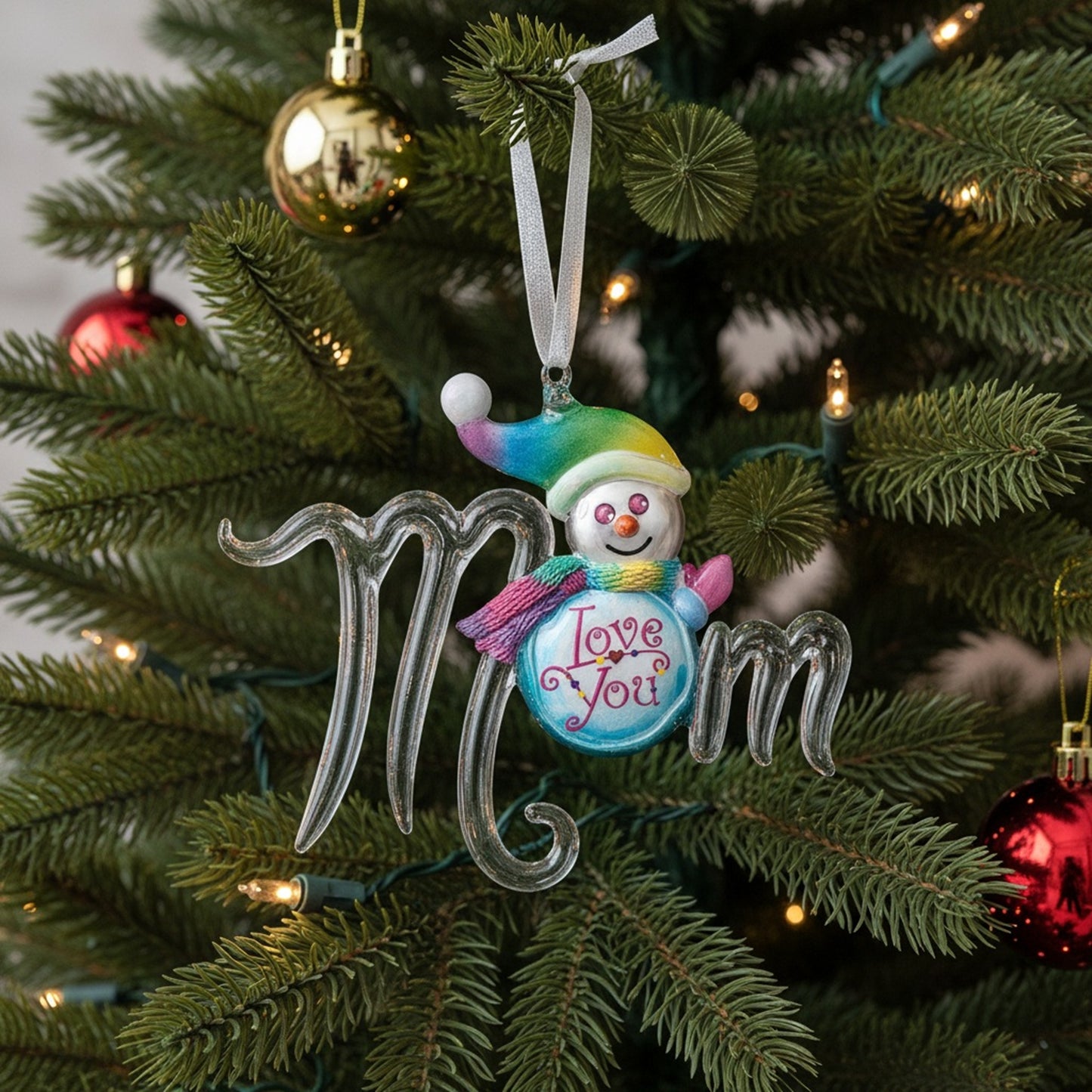 Glass Baron Snow Mom Ornament