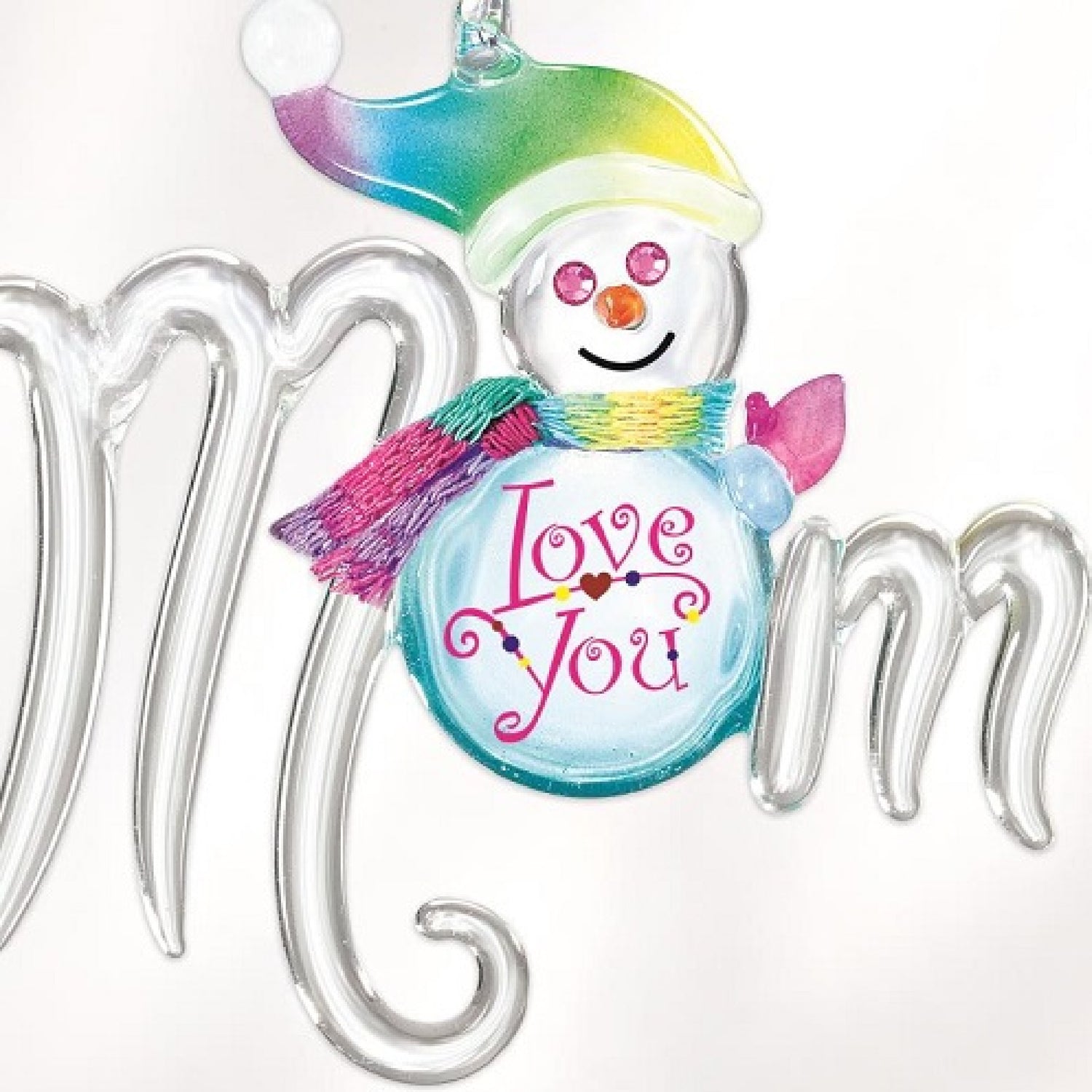 Glass Baron Snow Mom Ornament