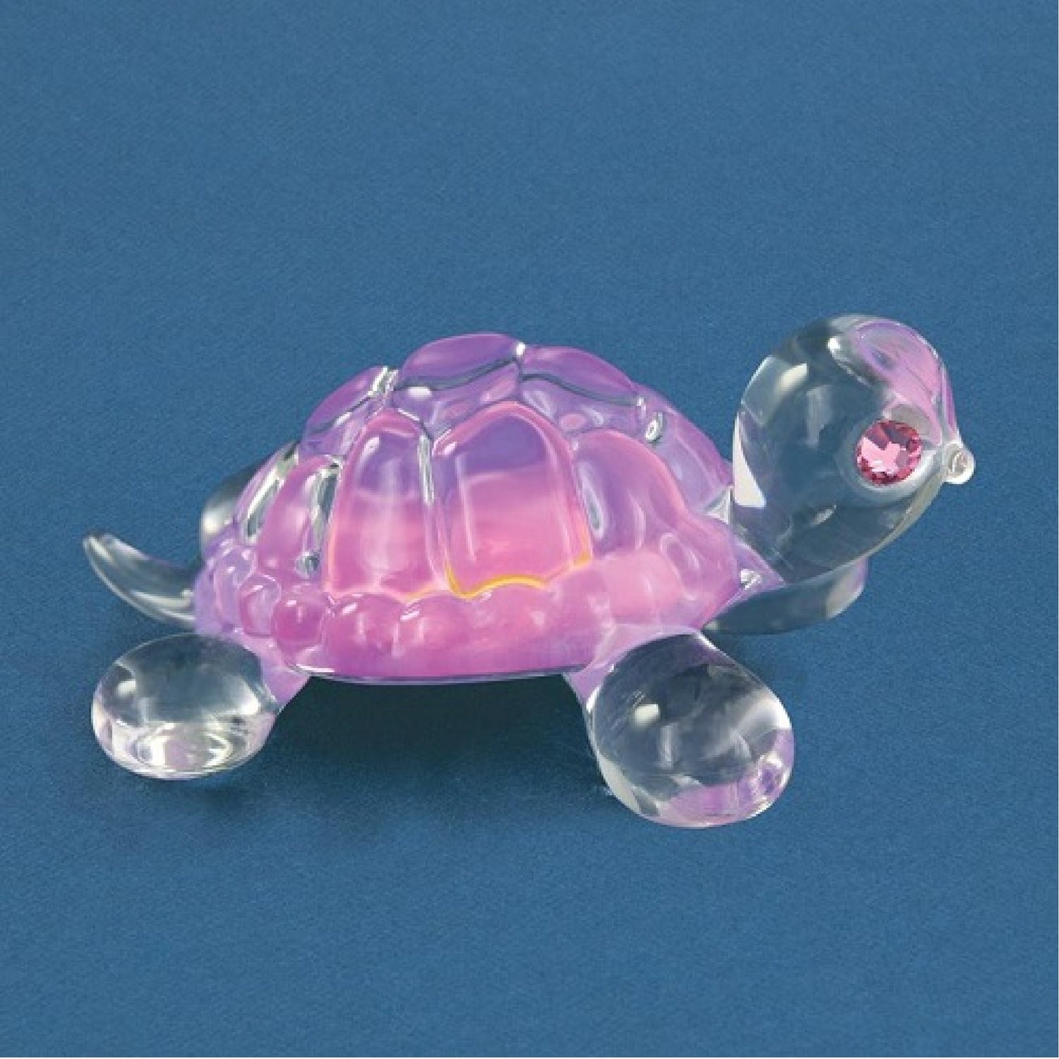 Glass Baron Turtle Figurine - Pink