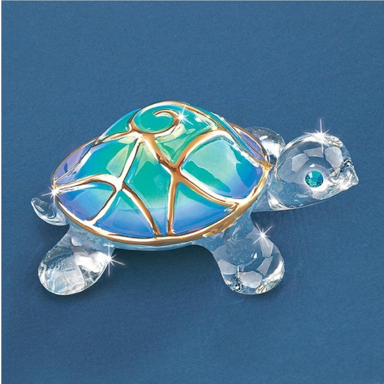 Glass Baron Turtle "Tiffany" Figurine