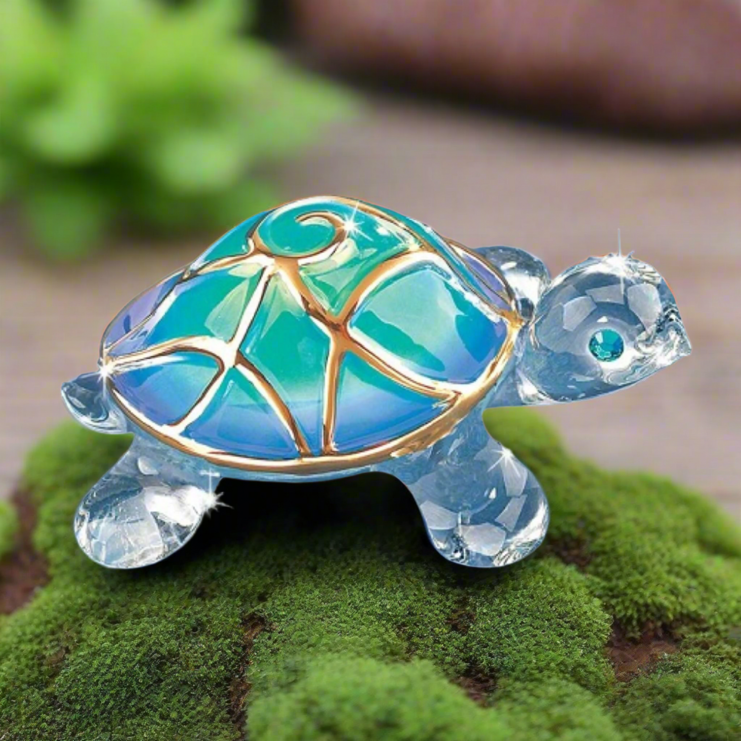 Glass Baron Turtle "Tiffany" Figurine