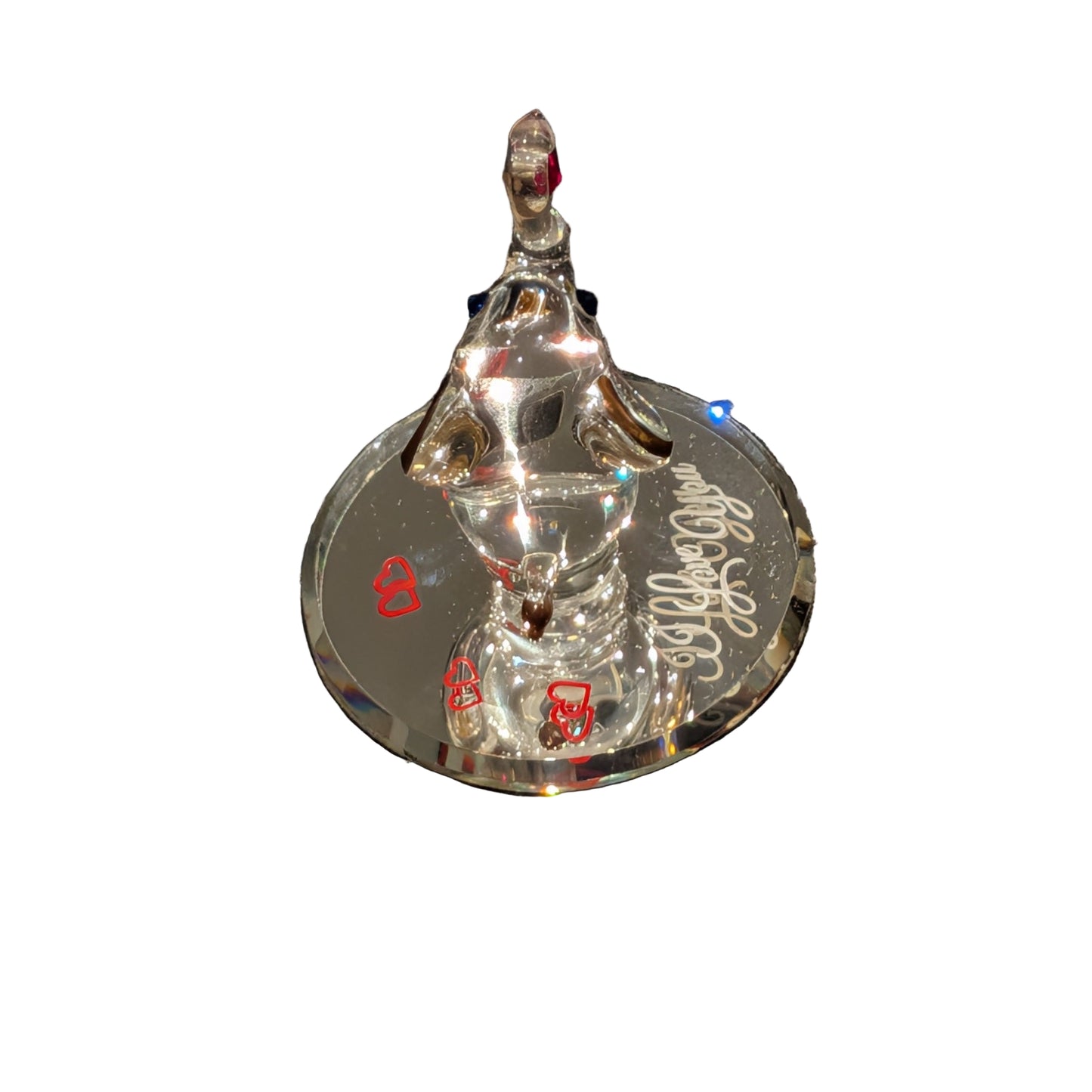 Glass Baron Elephant I Love You Figurine Handcrafted