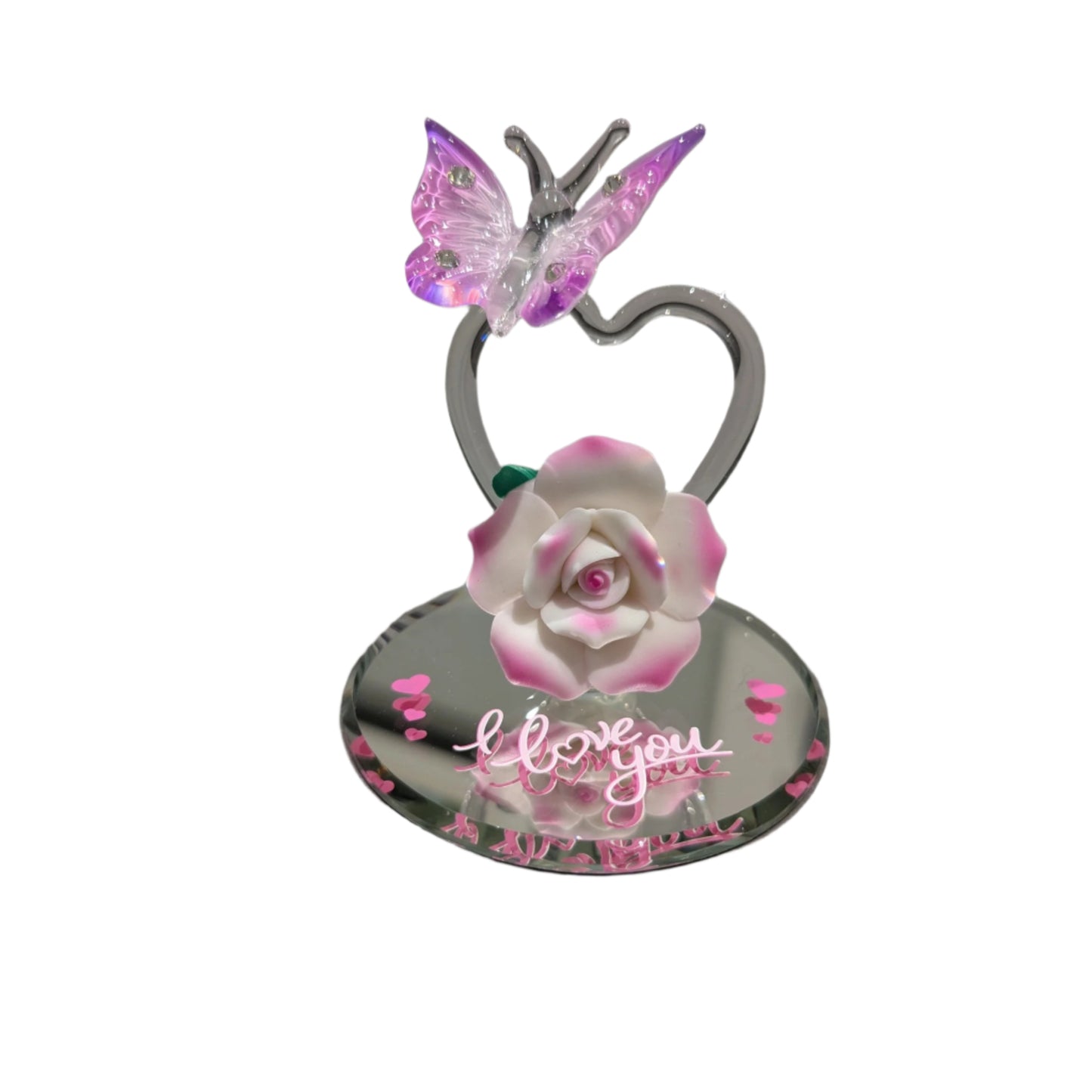 Glass Baron "I love you" Butterfly