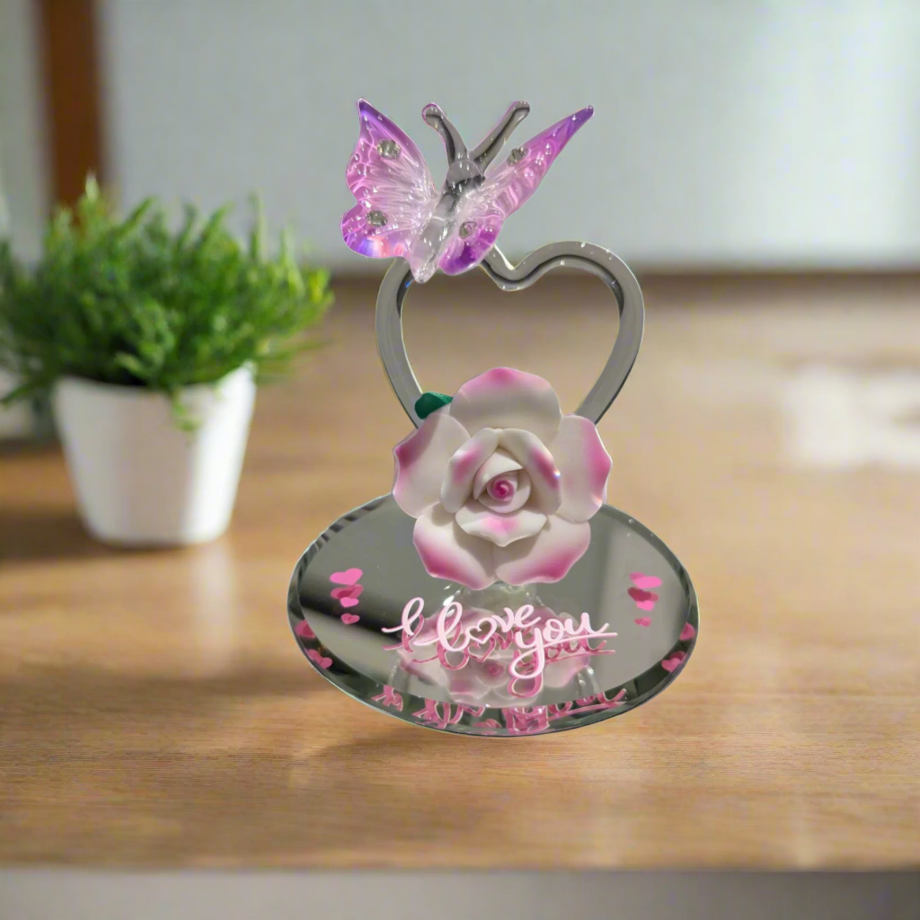 Glass Baron "I love you" Butterfly